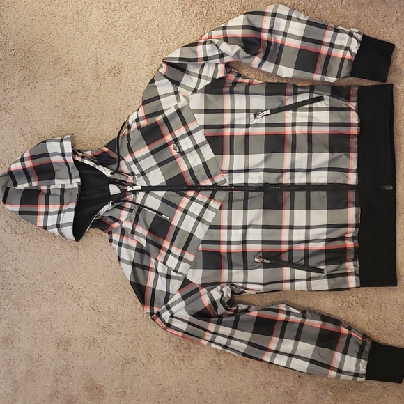 nike plaid coats & jackets